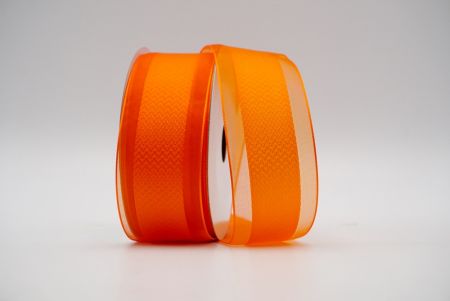 Orange Sheer Mid Herringbone Design Ribbon_K1754-A20